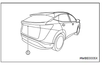 Nissan Ariya. Rückblickanzeige